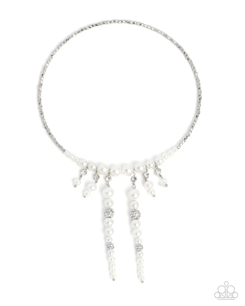 "Darling Decade" - White #1584 - Paparazzi Accessories