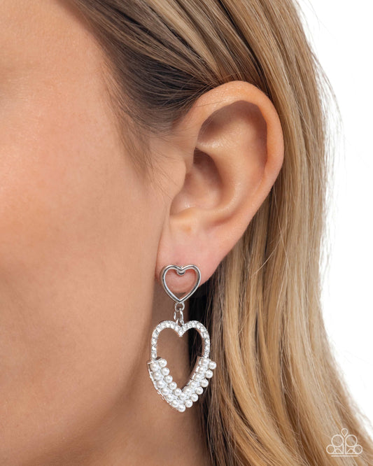 "Dangling Damsel" - White #1643 - Paparazzi Accessories