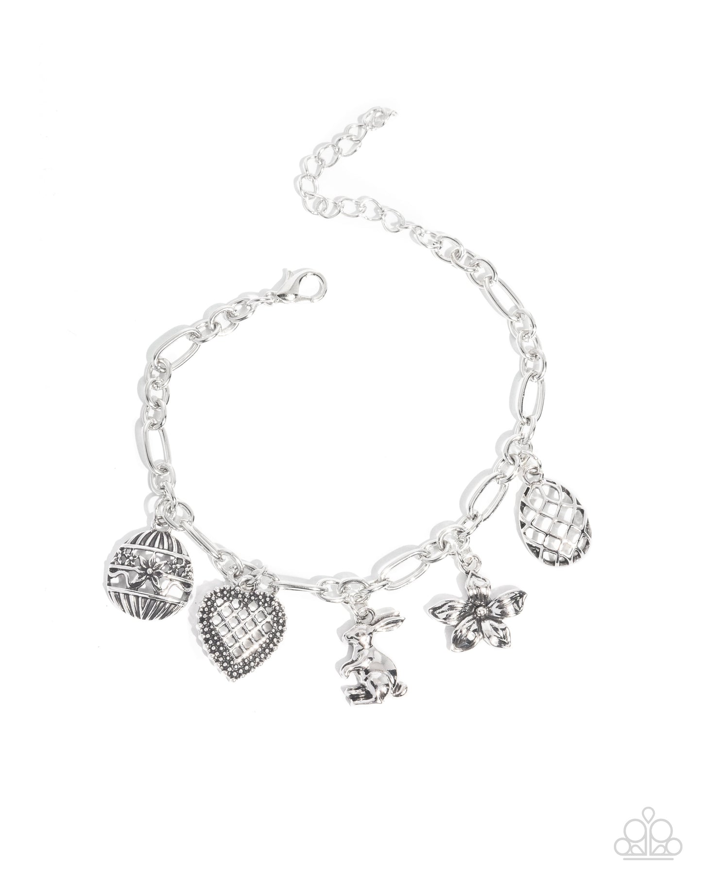"Eclectic Easter/Extensive Easter" - Silver #5000 - Paparazzi Accessories