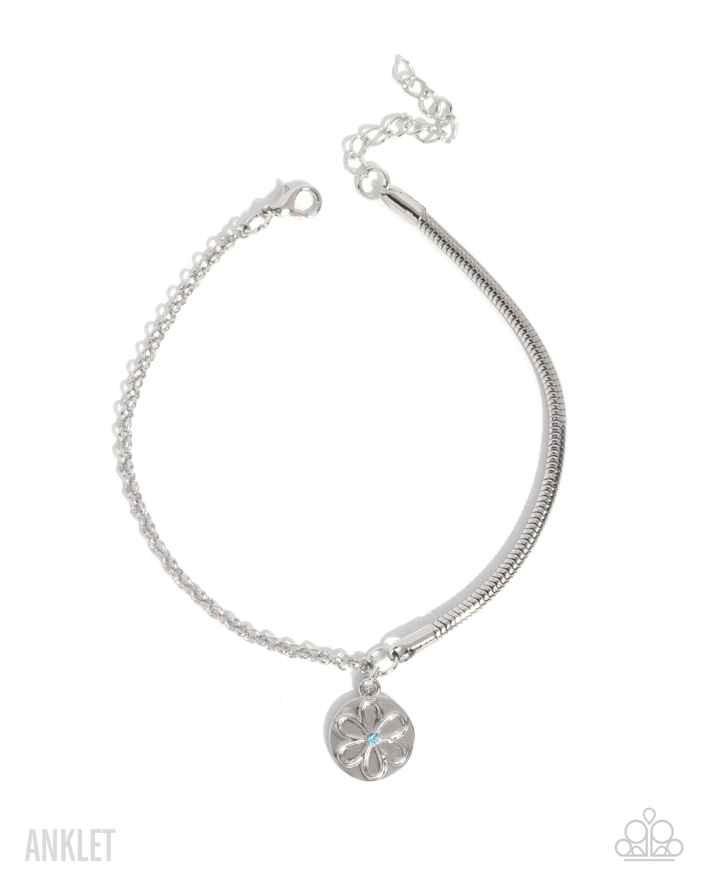 "Glistening Growth" - Blue #1571 (Anklets) - Paparazzi Accessories