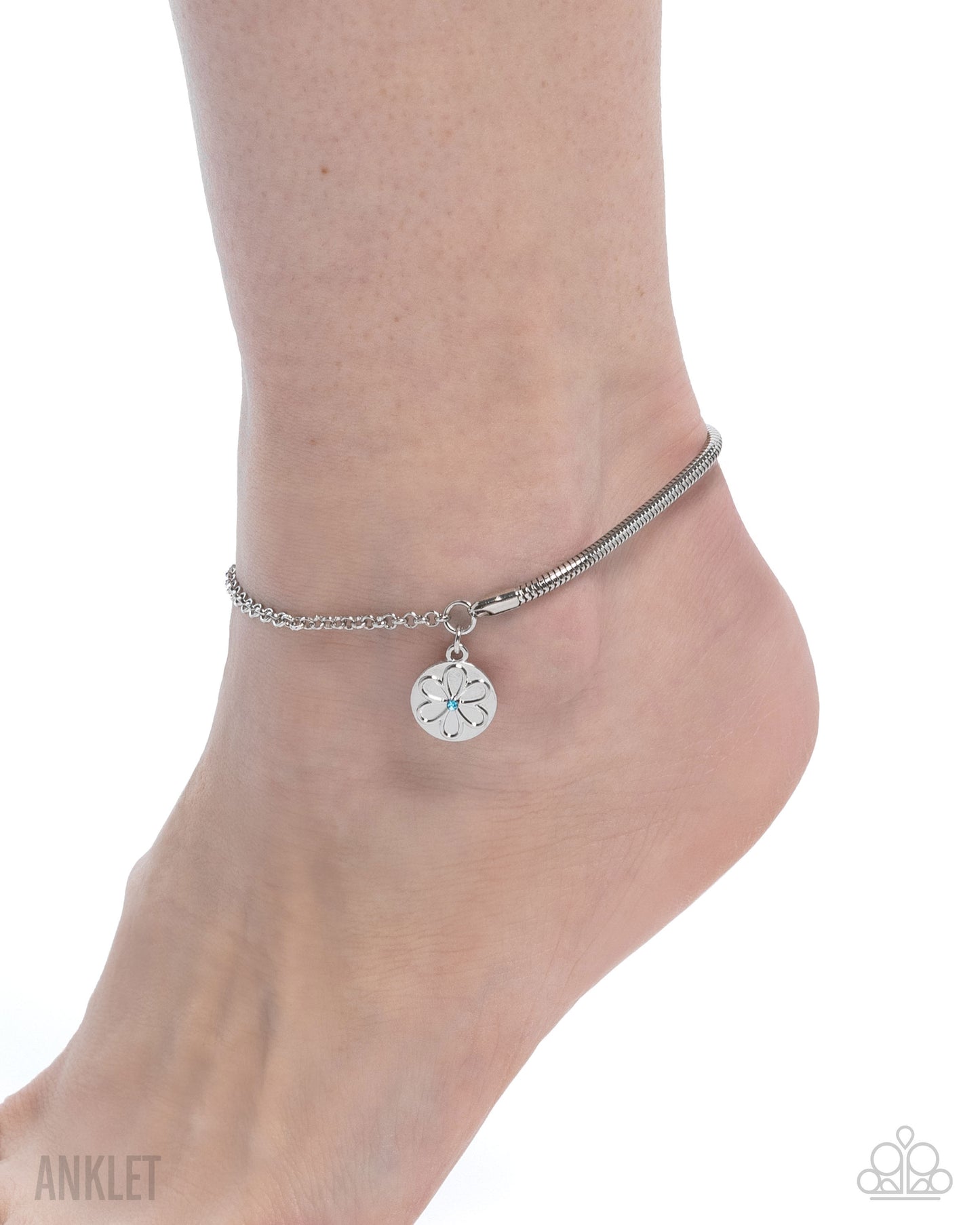 "Glistening Growth" - Blue #1571 (Anklets) - Paparazzi Accessories
