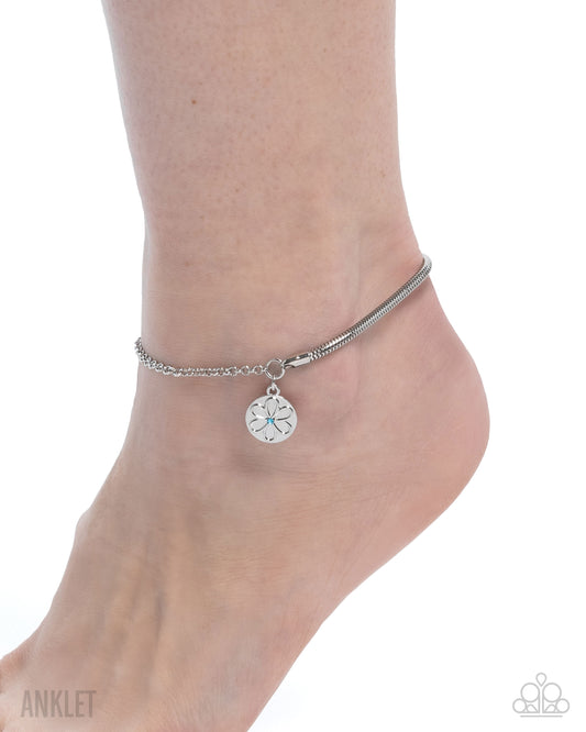"Glistening Growth" - Blue #1571 (Anklets) - Paparazzi Accessories