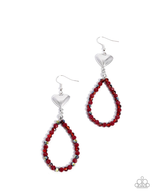 "Treasured Teardrops" - Red #1595 - Paparazzi Accessories