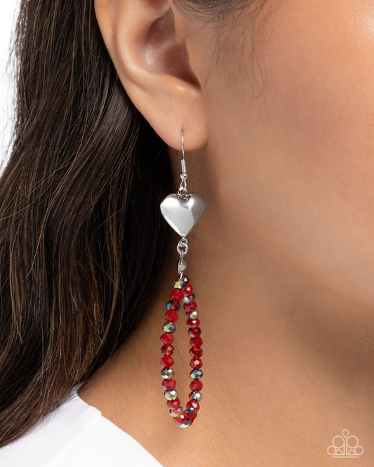 "Treasured Teardrops" - Red #1595 - Paparazzi Accessories