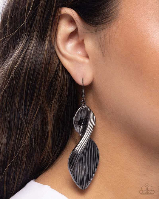 "Skinny Spiral" - Black #1618 - Paparazzi Accessories