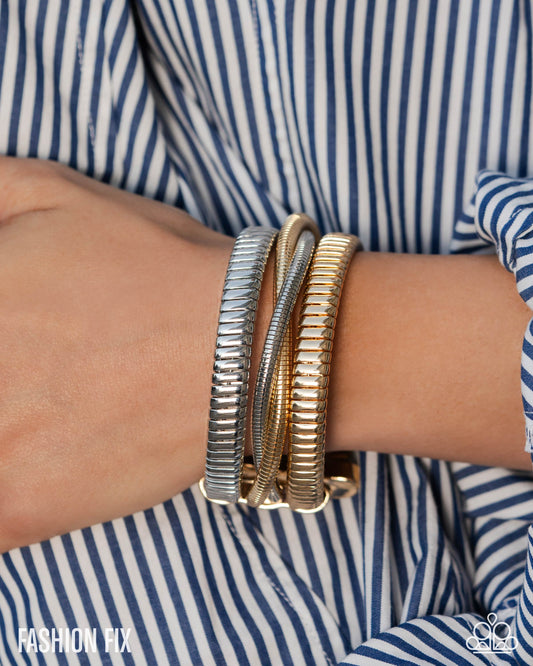 "Resolute Recognition" - Gold/Silver #1617 - Paparazzi Accessories