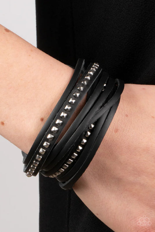 "Studded Sensation" - Black #1623 - Paparazzi Accessories