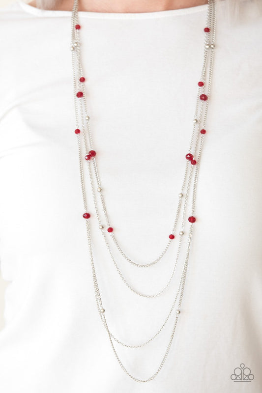 "On The Front SHINE" - Red #1472 - Paparazzi Accessories