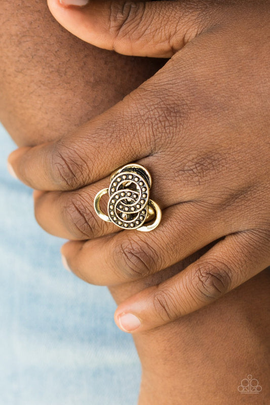 "Dizzying Distraction"  - Brass #3004 - Paparazzi Accessories
