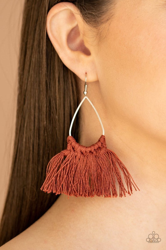 "Tassel Treat" - Brown 1528 - Paparazzi Accessories