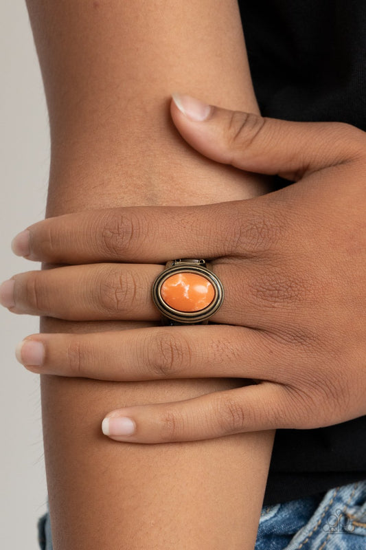 "Cliff Dweller Demure"  - Orange #3011 - Paparazzi Accessories