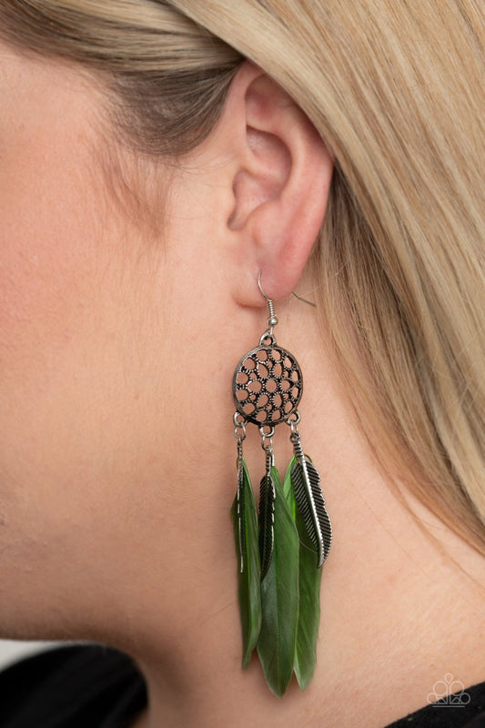 "In Your Wildest DREAM-CATCHERS" - Green #1458 - Paparazzi Accessories