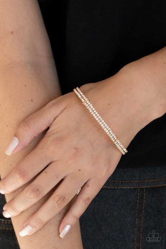 "Standout Opulence" - Gold #757 - Paparazzi Accessories
