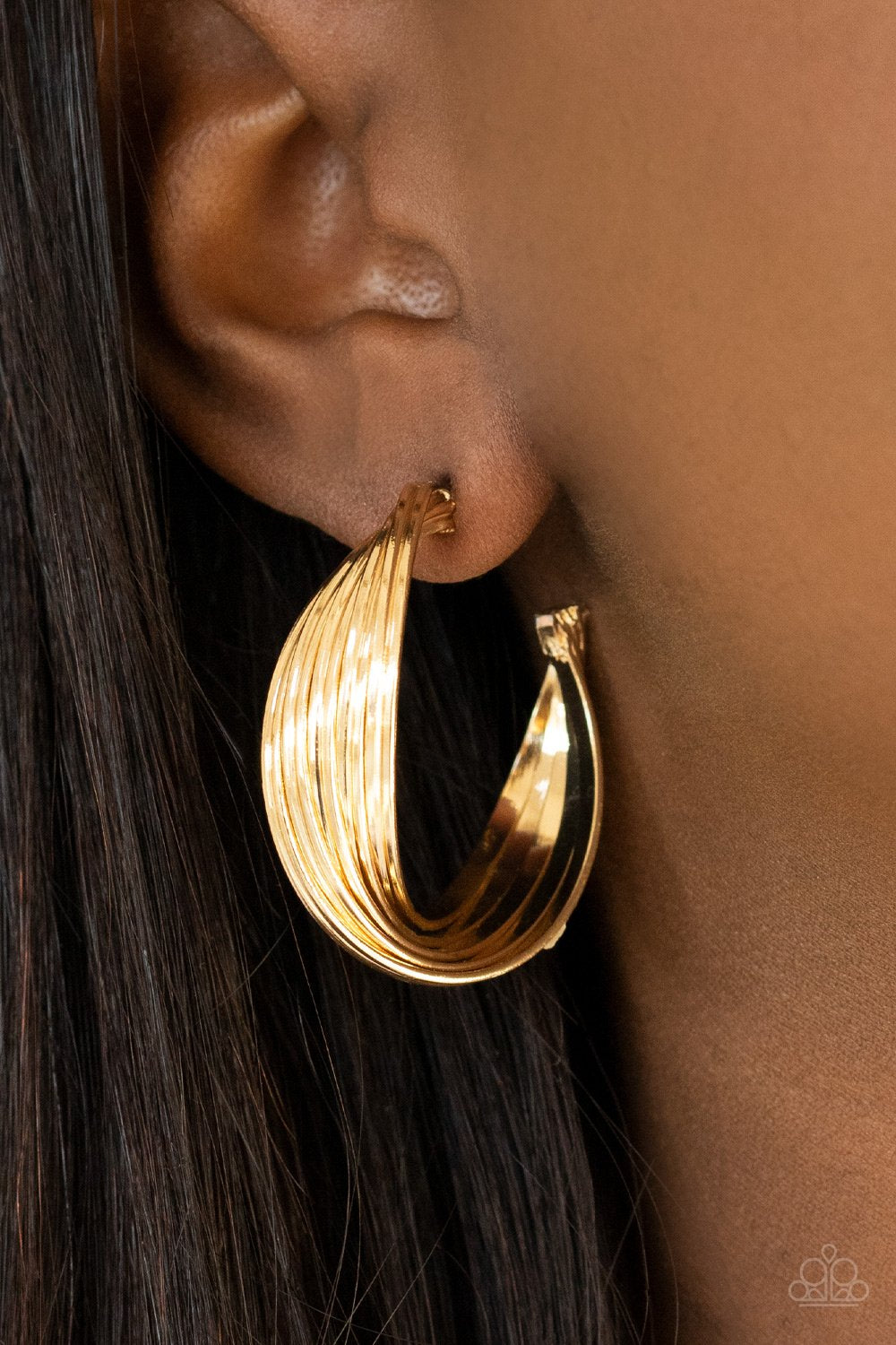 "Curves In All The Right Places"  - Gold #745 - Paparazzi Accessories