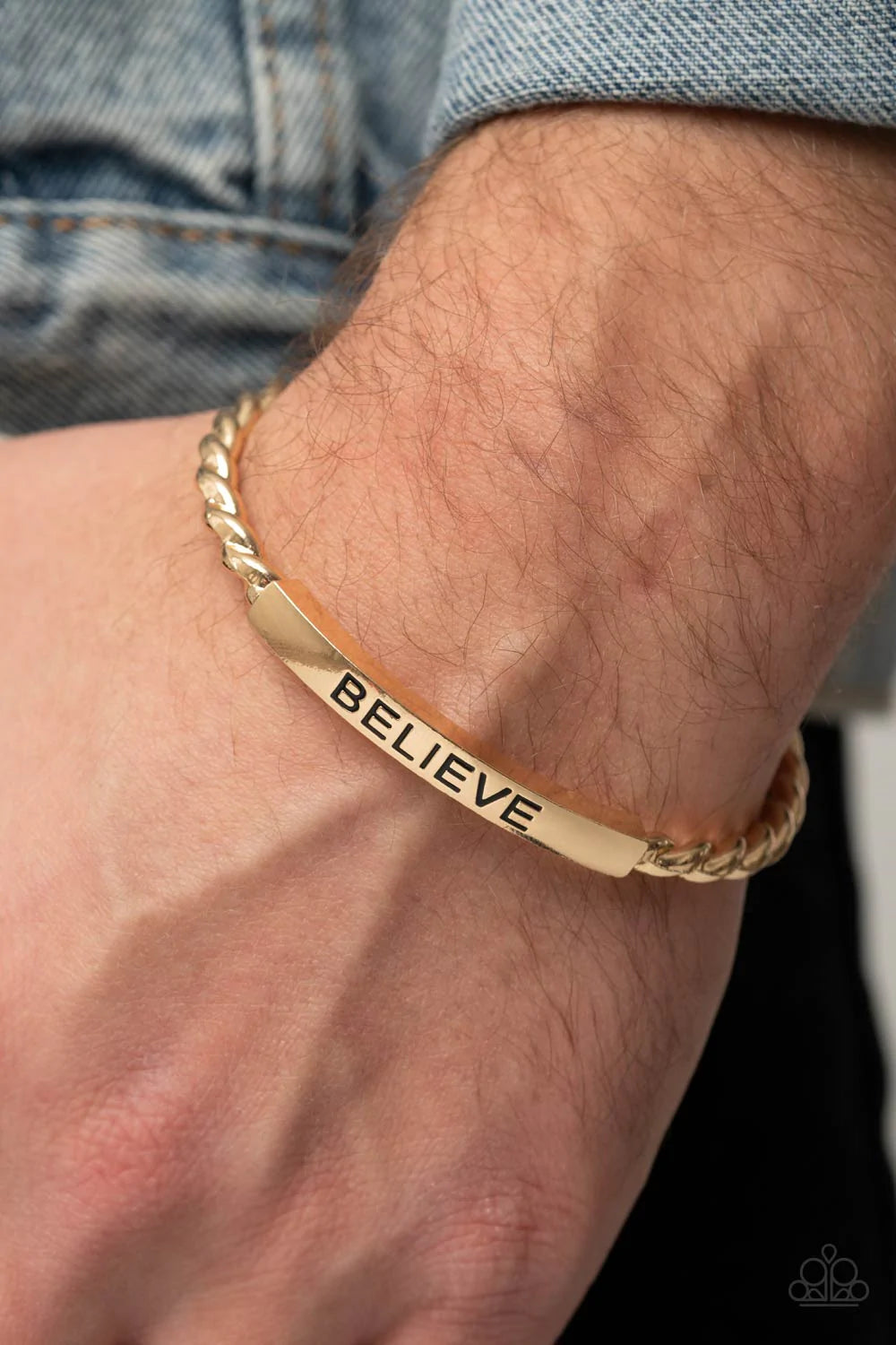 "Keep Calm and Believe" - Gold #756 - Paparazzi Accessories
