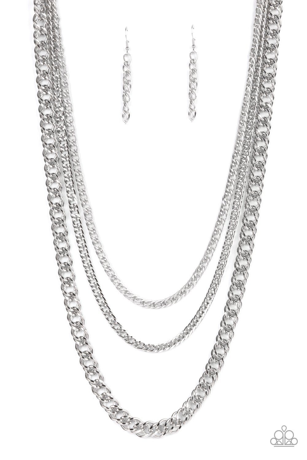 "Chain of Champions" - Silver #3141 - Paparazzi Accessories