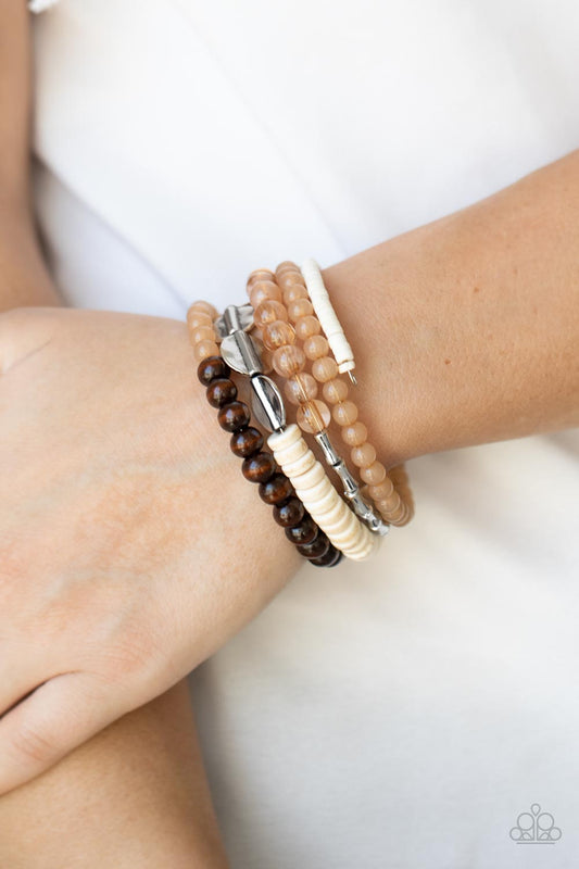 "Free-Spirited Spiral" - Brown #1410 - Paparazzi Accessories