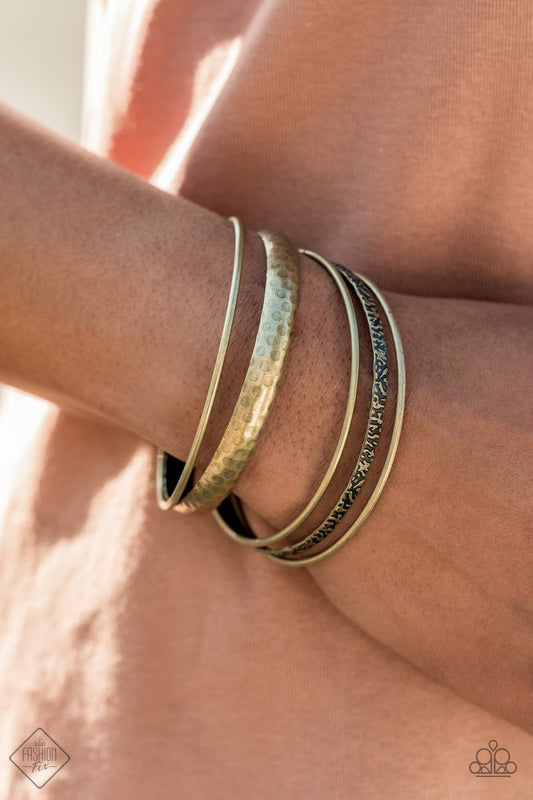 "Get Into Gear" - Brass #1436- Paparazzi Accessories