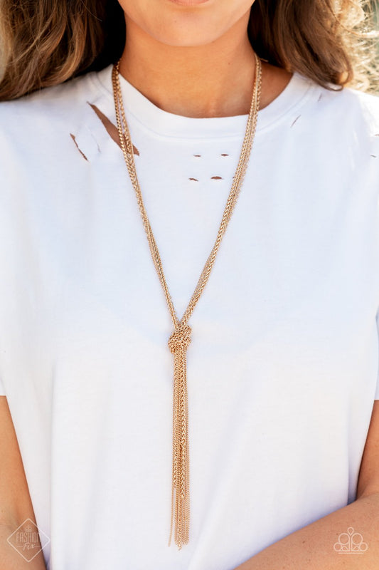 "KNOT All There" - Gold #1461- Paparazzi Accessories