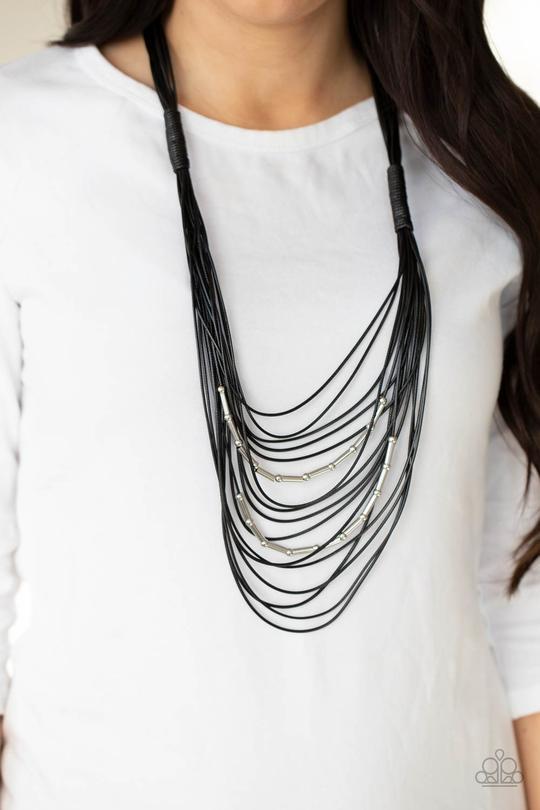 "Nice CORD-ination" - Black #1115 - Paparazzi Accessories