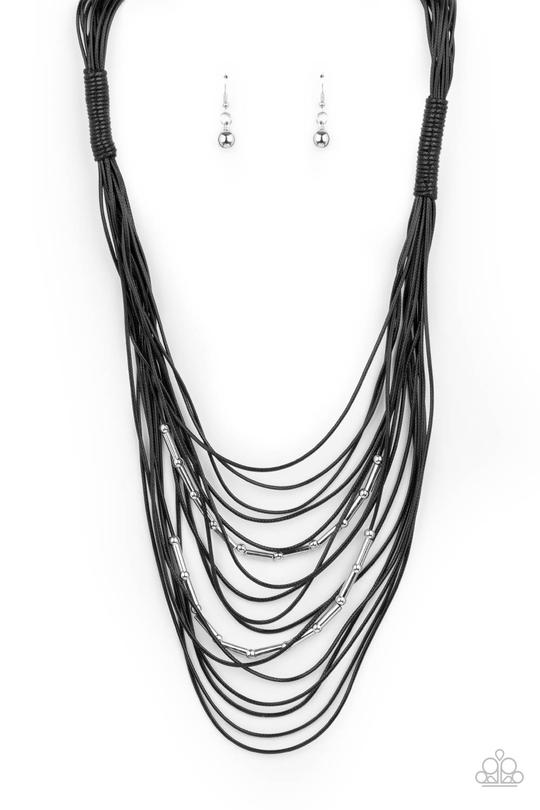 "Nice CORD-ination" - Black #1115 - Paparazzi Accessories