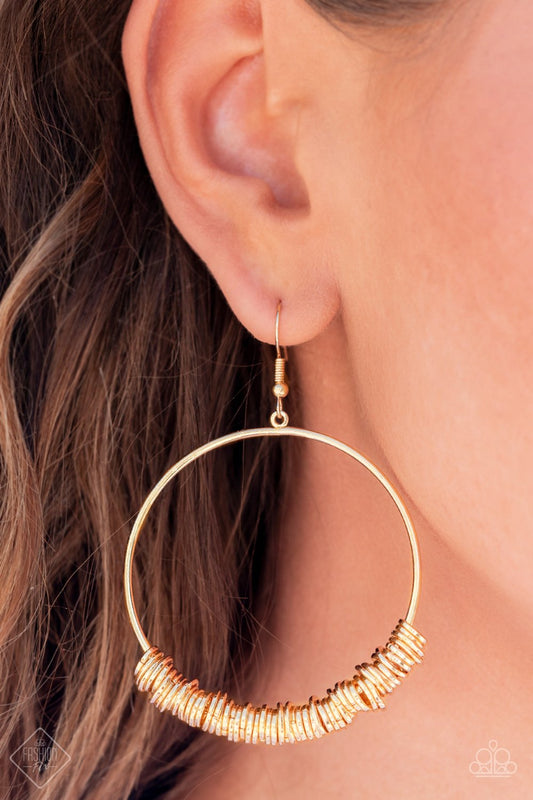 "Retro-Ringleader" - Gold #1494 - Paparazzi Accessories