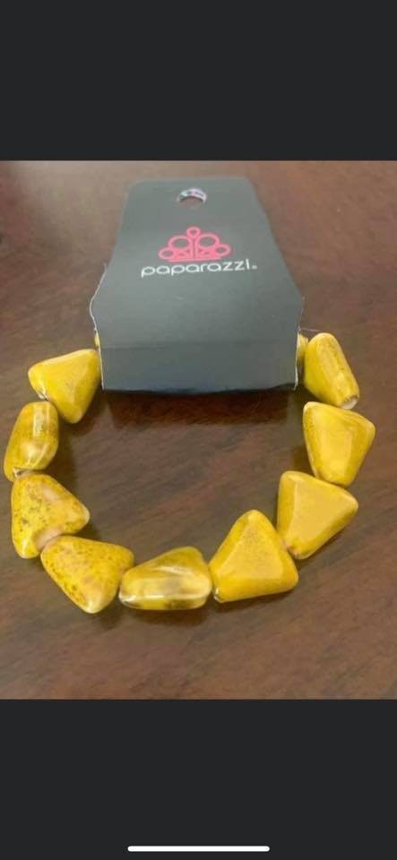 "SHARK Out of Water" - Yellow #1411 - Paparazzi Accessories